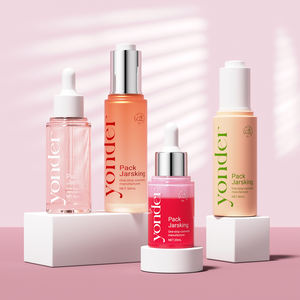 Botella de Plástico PET Redonda de Lujo con Degradado, 20ml 30ml 40ml 50ml, para Cuidado de la Piel, Esencia, Suero <span class=keywords><strong>Facial</strong></span>, <span class=keywords><strong>Aceite</strong></span> <span class=keywords><strong>Limpiador</strong></span>, con Botón de Presión y Gotero - Product Image 4