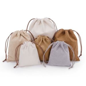 Pochette cadeau de luxe en microfibre recyclable avec logo personnalisé, sac à cordon anti-poussière pour bijoux, ruban, bougies et artisanat – Vente en gros - Product Image 1