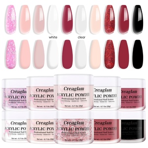 <span class=keywords><strong>ผง</strong></span>อะคริลิคสำหรับทำเล็บ ชุด 10 สี ขาวใสแบบฝรั่งเศส คริสตัล 3 มิติ สำหรับแกะสลัก เสริมความแข็งแรง ชุดมืออาชีพ OEM - Product Image 1