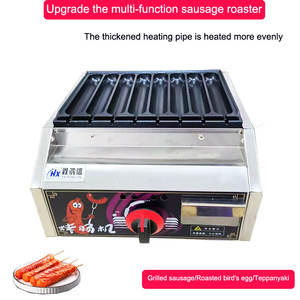 เครื่องทำฮอทดอกใช้ในเชิงพาณิชย์ใช้แก๊สเครื่องทำไส้กรอกร้อนพร้อมเครื่องอุ่นอาหารไส้กรอก tepppanyaki - Product Image 3