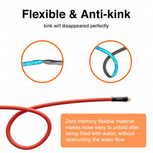 Tuyau d'arrosage robuste de 7,6 m x 1,6 cm avec <span class=keywords><strong>raccords</strong></span> mâle-femelle, flexible, pour jardin, haute résistance, avec dévidoir - Product Image 4