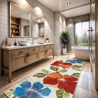 Tapis de sol en PVC laminé durable imprimé sur mesure, tapis de sol en rouleau imprimé pour la décoration de la maison