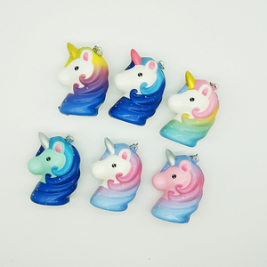 Jouet licorne Kawaii en mousse PU à presser, porte-clés, jouet anti-stress à remontée lente, cadeau promotionnel pour enfants - Product Image 2