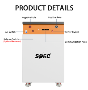 Batterie solaire SOEC 15 <span class=keywords><strong>kWh</strong></span> 48 V 314 Ah LiFePO4 certifiée CE UN38.3, système de stockage d'énergie avec garantie de <span class=keywords><strong>5</strong></span> ans et roues - Product Image 2