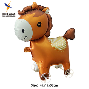 Karikatür hayvan folyo balonlar mezuniyet sevgililer günü doğum günü için geri okul partileri ayakta yürüyüş tekerlekli balonlar - Product Image 5
