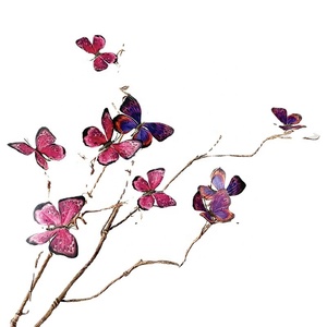 L238 <span class=keywords><strong>2022</strong></span> Flores Artificiales Populares <span class=keywords><strong>de</strong></span> Alta Calidad y Bajo Precio, Ramas Secas Artificiales con Mariposa para Decoración del Hogar - Product Image 5