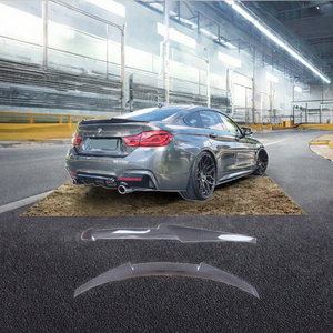 Spoiler posteriore in fibra di carbonio reale alettone per <span class=keywords><strong>BMW</strong></span> <span class=keywords><strong>serie</strong></span> <span class=keywords><strong>4</strong></span> F36 <span class=keywords><strong>4</strong></span> porte <span class=keywords><strong>Gran</strong></span> Coupe M4 stile 2014-2019 posizionato sul paraurti posteriore - Product Image 3