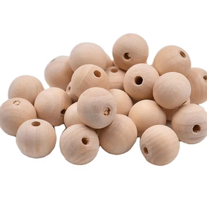 Grandi Perle Rotonde in Legno di Faggio Ecologiche per Decorazione Casa e Gioielli con Forma Personalizzata - Product Image 1