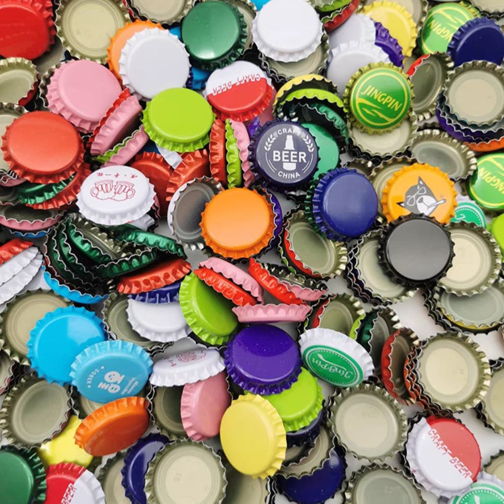 AE-GLAS Tapones Corona Dorados 26 Mm Sin Perforar (100 Uds): Sin BPA Para Cerveza Y Limonada