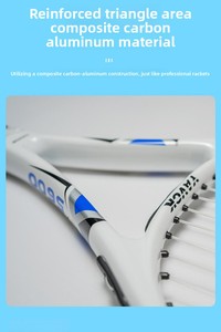 Racchetta da <span class=keywords><strong>Tennis</strong></span> con Telaio in Lega di Alluminio, Costruzione Integrata in Carbonio Composito per Uomini e Donne, Allenamento e Competizione per Principianti - Product Image 5