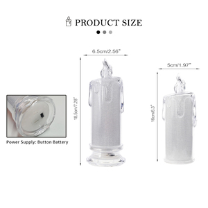 Bougies de souvenir religieuses lumineuses transparentes <span class=keywords><strong>à</strong></span> piles BESTSUN en gros, bougies commémoratives Led - Product Image 3