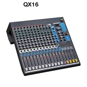 factory price audio mixer QX16 16 channel sound mixer 4AUX