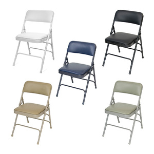 Chaise Pliable Lot De 2 Chaises Pliantes En Cuir, Assise Rembourrée+Jambes En Bois Chaise Pliante Exterieur
