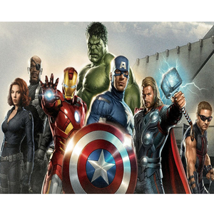 CHENISTORY DZ992620 Avenger Alliance numérique bricolage peinture à l'huile par numéros décoration murale photo sur toile lin couleur boîte classique - Product Image 1