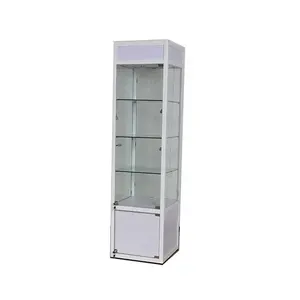 Full VisionJewelry Showcase Retail Shop luxo Display Case Glass Display Counter com luz