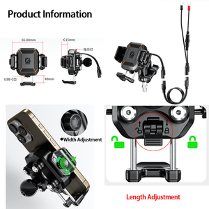Soporte para Teléfono de Motocicleta Kewig ODM, Conveniente para Llevar, Soporte para Teléfono Móvil de Bicicleta Eléctrica, Impermeable, con Cargador Inalámbrico y Tipo-C - Product Image 5
