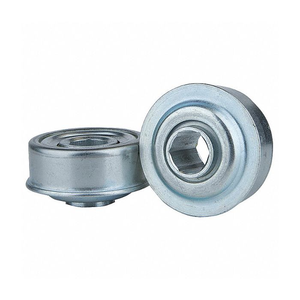 غطاء نهاية ناقل أسطواني غير مزود بالطاقة للآلات الصناعية، غطاء جديد من الفولاذ والبولي فينيل كلوريد والمطاط للبكرات والمحامل مع غطاء معدني مقاوم للغبار - Product Image 4