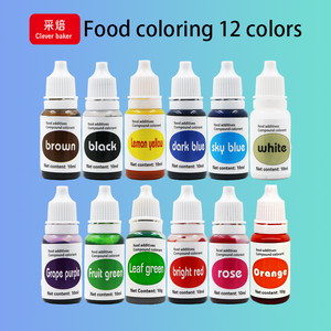 2025 Offre Spéciale 12 couleurs poudre colorant alimentaire Pigment <span class=keywords><strong>pour</strong></span> la cuisson bricolage boissons biscuits et décorations bouteille emballée 10g - Product Image 2