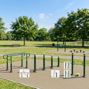 Estación de <span class=keywords><strong>Calistenia</strong></span> de Acero Galvanizado Resistente Personalizada OEM/ODM para Parques Públicos, Gimnasio al Aire Libre - Product Image 5