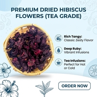 Bunga Hibiscus Roselle Kering Premium, Teh Mawar untuk Diet, Dapat Dimasukkan untuk Membuat Teh & Minuman, Kemasan Besar