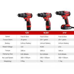 무선 <span class=keywords><strong>12V</strong></span> 노란색 충전식 전기 네일 드릴 경량 10mm 용량 2개 배터리 및 1개 충전기 맞춤형 OEM 디자인 - Product Image 4