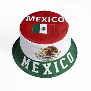 Personalized Mexico American Canada Flag Bucket Hat Cap Custom Country Flag Football Fans Bucket Hats for Football Game