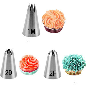 1M 2D 2F زهرة الفولاذ المقاوم للصدأ بودرة الأنابيب الفوهات المعجنات فندان أدوات - Product Image 2