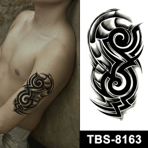 Tatouages temporaires tribaux réalistes pour hommes, motifs cool, noir, totem, bras, jambe, dos, main - Product Image 5