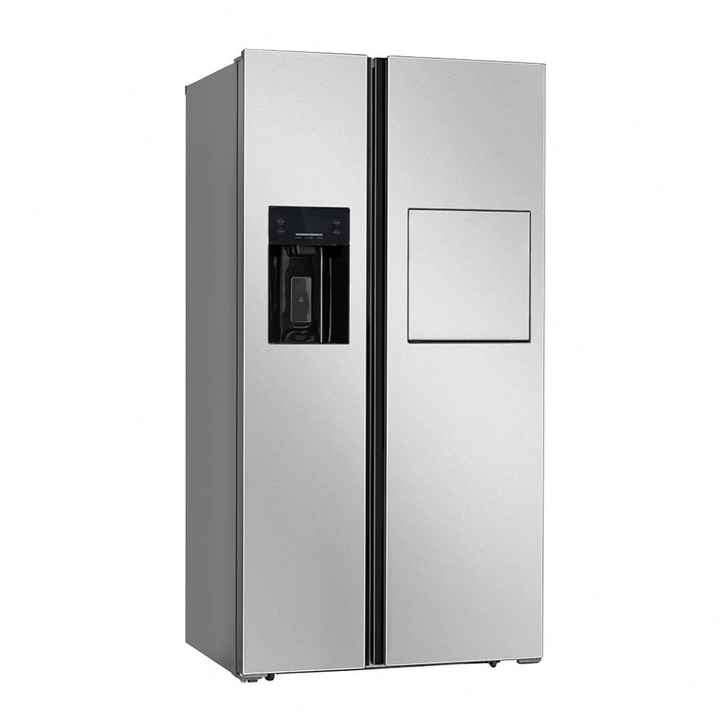 608L Custom Logo Cooling and Freezing Side-by-Side Frost-Free Automatic Refrigerator with Ice Maker