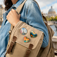Badges métalliques vierges en aluminium pour sublimation, forme cœur et carré, pour impression par transfert thermique, articles artisanaux personnalisés faits à la main