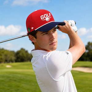 Cappellino da Golf Personalizzato con Logo, 5 Pannelli, Lettere 3D in Gomma, Porta Tee, Cordino Tricolore, Perforazioni Laser, Gorras da Baseball - Product Image 3