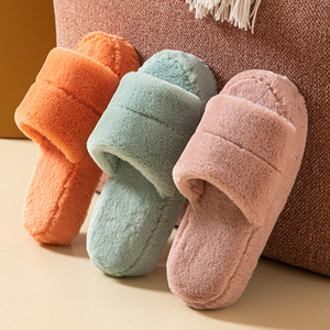 Mode peluche bout ouvert fond plat décontracté été doux chaud fourrure <span class=keywords><strong>poilue</strong></span> pour les femmes - Product Image 3