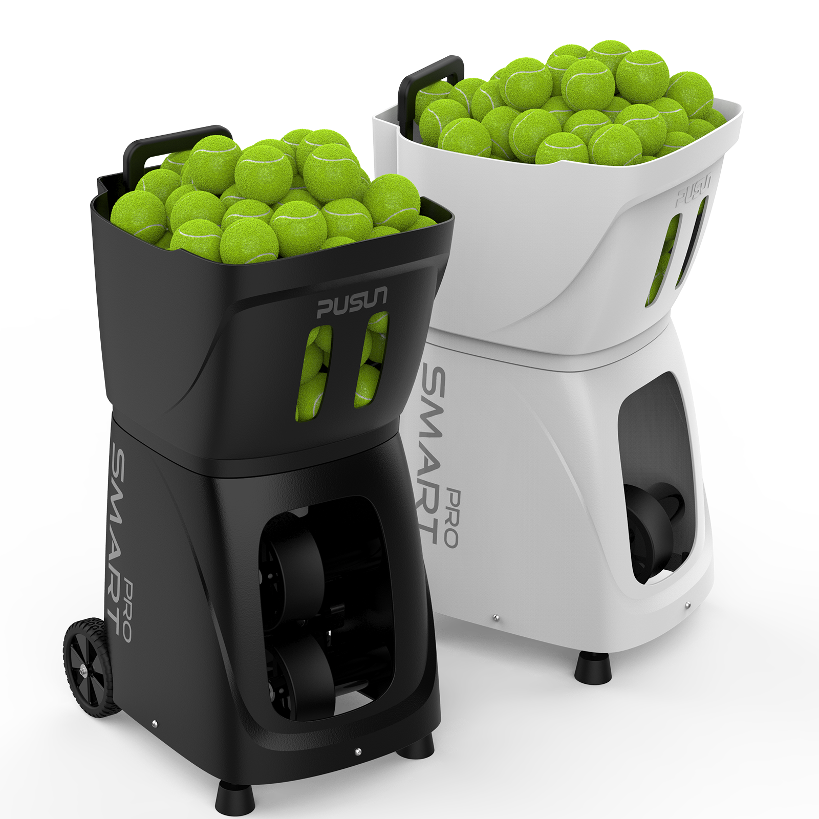Portable Tennis Ball Launcher, Automatic Serve, APP-controlled, Perfect for Tennis and Padel Training Tennis Ball Pitching Pusun