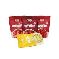 3,5g Op maat bedrukte, mat afgewerkte, hersluitbare aluminiumfolie zakje voor snoep, gedroogd fruit en voedsel, staande pouch met ritssluiting en handvat