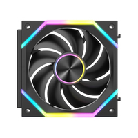 Ventilateur de refroidissement PC ARGB de style noir de 12cm pour accessoire de boîtier de processeur silencieux de châssis d'ordinateur