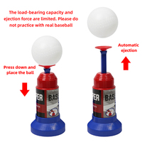 Tee de baseball d'entraînement en plastique Popper : Balle de baseball rebondissante pour l'entraînement au frappeur et au développement des compétences