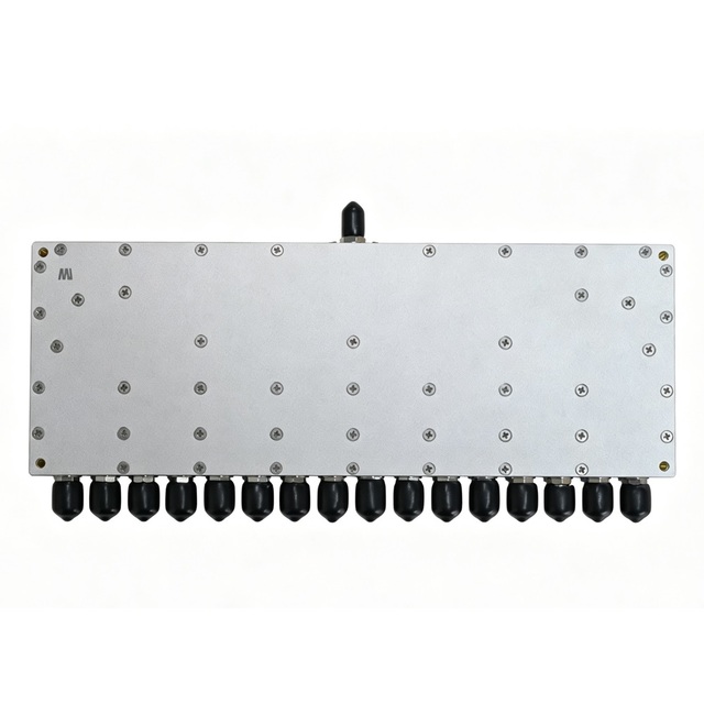16 Way RF Power Divider Wide Band 0.5-8GHz High Isolation Low VSWR 1 Input 16 Output 25W 50 Signal Splitter WiFi GSM