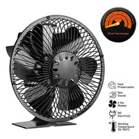 Ventilateur de cheminée thermique à 6 pales alimenté par la chaleur pour poêles à granulés et poêles à bois