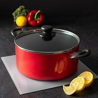 Vente en gros d'usine, personnalisation, style classique, ensemble de 3 casseroles et poêles en aluminium pressé rouge, antiadhésives, ensembles de cuisson