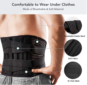 Supporto lombare medico personalizzato più venduto 6 soggiorni supporto per la vita antiscivolo traspirante tutore lombare per uomo donna - Product Image 6