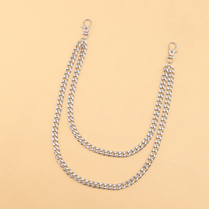 Multi Layered Metal <b>Waist</b> <b>Chain</b> Zinc Alloy Double Ring Hip Hop Denim Accessory Daily Wear - Product Image 6