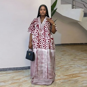 Nouvelle Robe Longue Bubu Africaine Imprimée pour <span class=keywords><strong>Femme</strong></span>, Tendance 2026, en Polyester Respirant, Ample et Décontractée, Style Ethnique, Idéale pour les Fêtes Estivales - Product Image 5