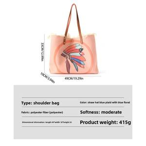 <span class=keywords><strong>กระเป๋า</strong></span>ผ้าแคนวาสพิมพ์ลายโบฮีเมียน - <span class=keywords><strong>กระเป๋า</strong></span>ชายหาดและกระเป๋าใส่ของขนาดใหญ่ จุของได้เยอะ ใช้ได้ทั้งไปเที่ยวพักผ่อน งานเทศกาล และใช้ในชีวิตประจำ<span class=keywords><strong>วัน</strong></span> - Product Image 4