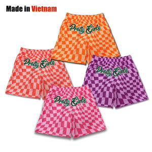 Pantalones cortos vintage de lona de cintura media para hombre, pantalones cortos deportivos de baloncesto, logotipo de diseño personalizado, ropa atlética de secado rápido - Product Image 1