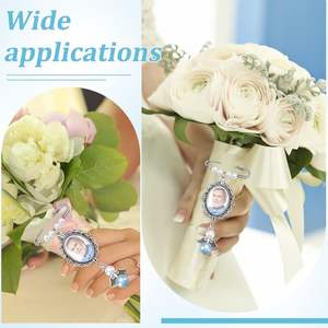 Épinglette PLIGREAT en métal bleu avec strass pour bouquet <span class=keywords><strong>de</strong></span> mariée, cadeau idéal pour mariage et enterrement <span class=keywords><strong>de</strong></span> vie <span class=keywords><strong>de</strong></span> jeune fille - Product Image 4