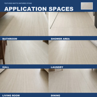 Carrelage de sol de salle de bain antidérapant 1200x2400mm, pierre frittée texturée mate, grande dalle imperméable pour zone de douche, buanderie et couloir
