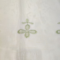 Tissu rideau brodé macramé 100% polyester