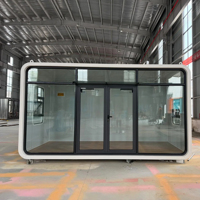 Cabine mobile élégante, maison Apple, bureau Apple à 1 ou 2 étages, maisonnette préfabriquée modulaire, design moderne, luxe