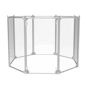 Aviation aluminium acrylique transparent multi-forme sécurité pliable clair stylo pour animaux de compagnie porte animal cage animal clôture chien parc - Product Image 3