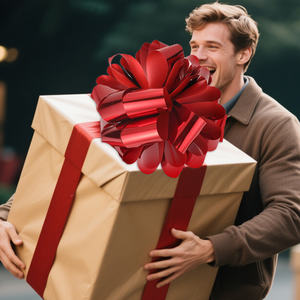 Grand nœud géant de 20 pouces pour voiture avec ruban de 20 pieds pour emballage de grands cadeaux, maisons neuves, décoration de Noël et d'anniversaire - Product Image 5